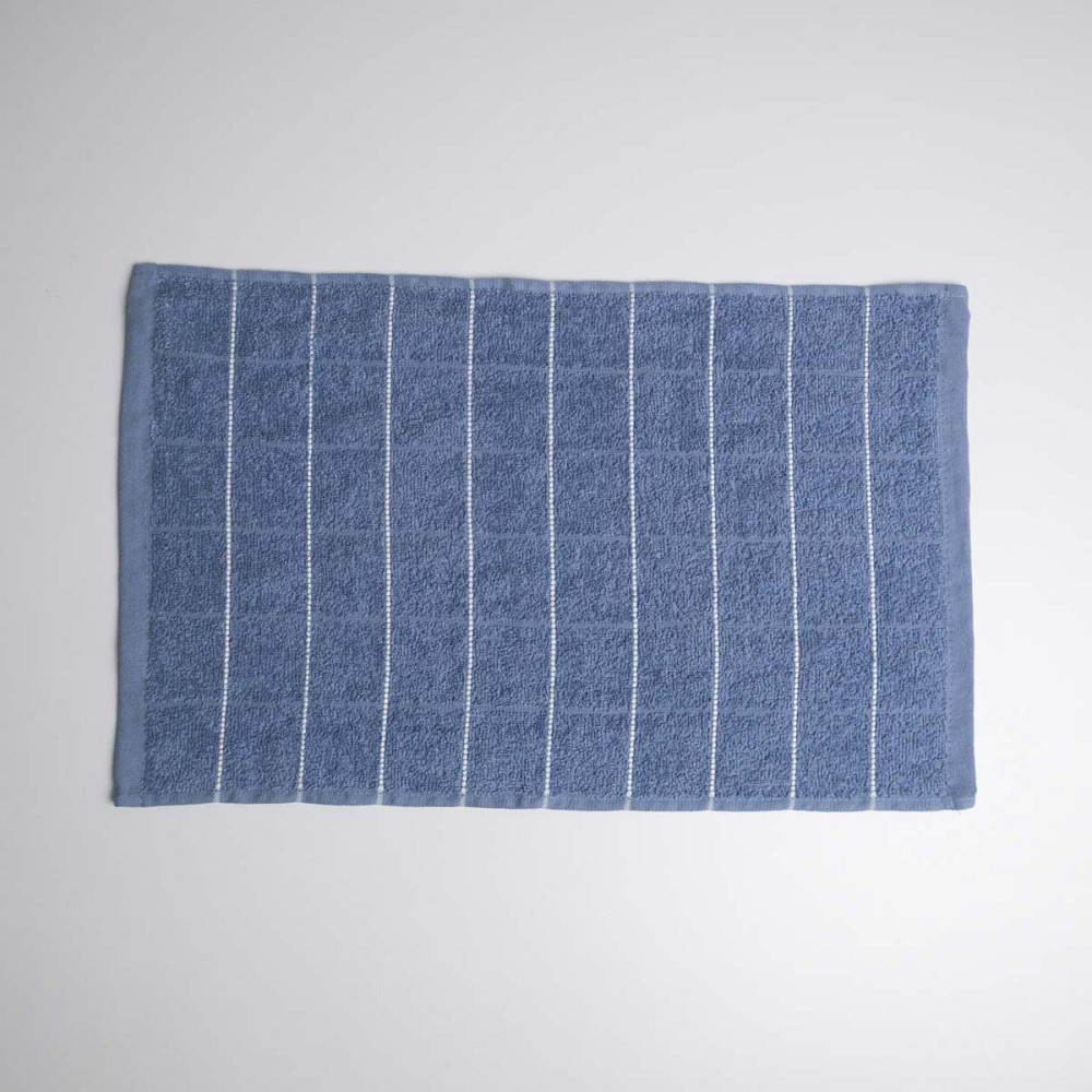 Махровий кухонний рушник зі смужками 30х50 см 400г/м2 GM Textile (Синій) Суми - фото 4
