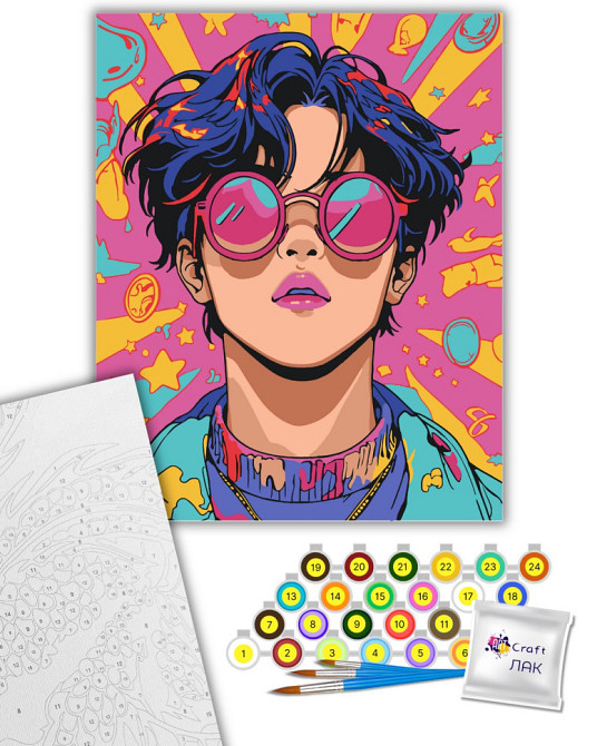 Картина за номерами "Рожеві окуляри" 10162-AC 40х50 см Вінниця - фото 2