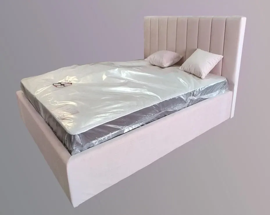 Кровать Двуспальная Arabela Premium 140 х 190 см Simple С дополнительной металлической цельносварной рамой Розовый Киев - изображение 2