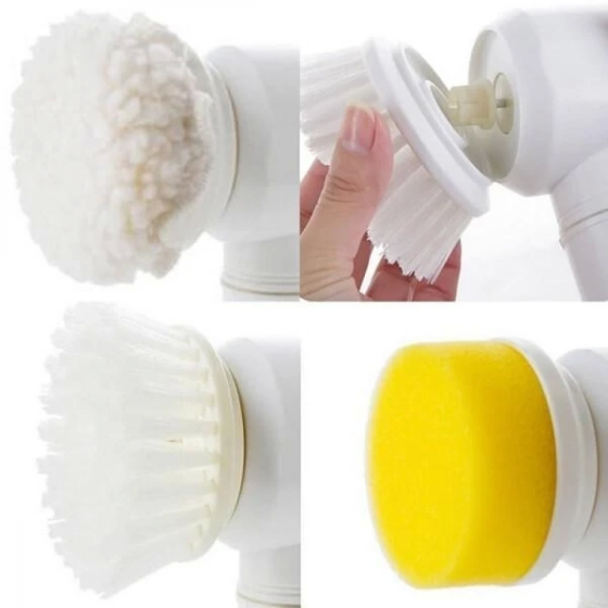 Электрическая щетка 5в1 для уборки и мойки посуды с 3 насадками Magic Brush на батарейках Киев