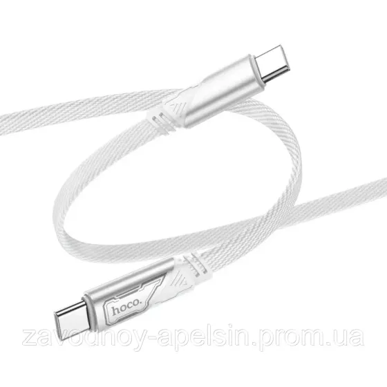 PD-кабель Type-C Type-C 1,2m 60 W Тканинний плоский (hoco) Одеса