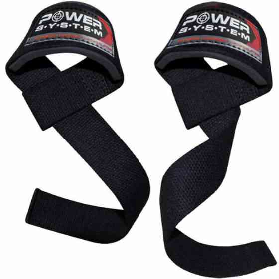 Лямки для тяги Power System PS-3400 Power Straps Black/Red Кам'янське