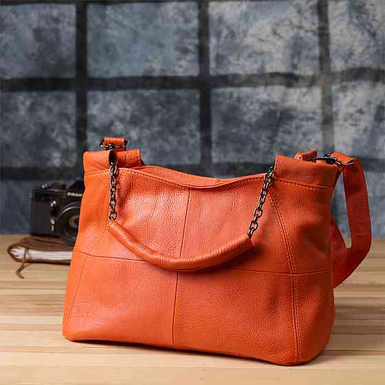 Сумка для жінок з натуральної шкіри Vintage 22990 Помаранчевий Київ