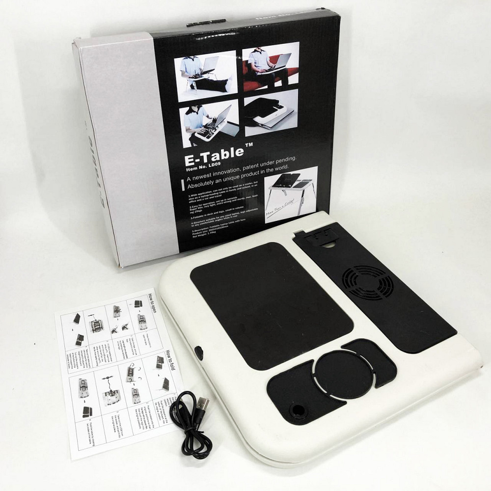 Универсальный столик подставка для ноутбука планшета LD-09 E-Table, Подставка для ноутбука с наклоном UF-33 Львов - изображение 7