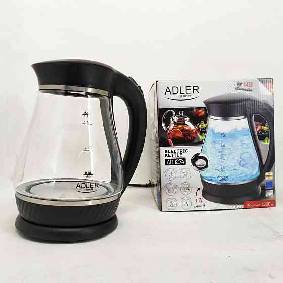 Електрочайник для кухні з підсвічуванням, Чайник електричний прозорий з підсвічуванням YF-63 Львів