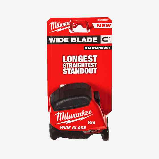 Рулетка магнітна WIDE BLADE MAGNETIC MILWAUKEE (Gen2), (полотно 35мм), 8м Одеса