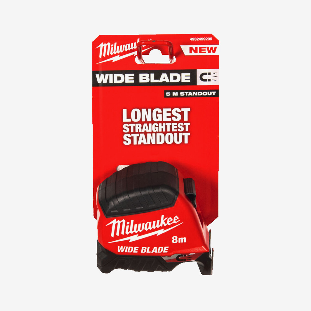 Рулетка магнітна WIDE BLADE MAGNETIC MILWAUKEE (Gen2), (полотно 35мм), 8м Одеса - фото 3