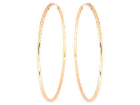 Серьги Позолота 18K кольца конго «Декоративный узор» ø 5.8см 270623 ТМ XUPING Киев