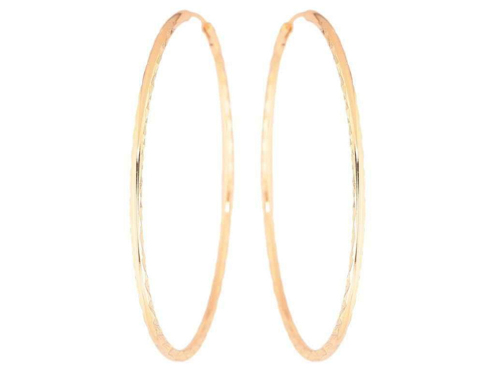 Сережки Позолота 18K кільця конго «Декоративний візерунок» ø 5.8см 270623 ТМ XUPING Київ - фото 1