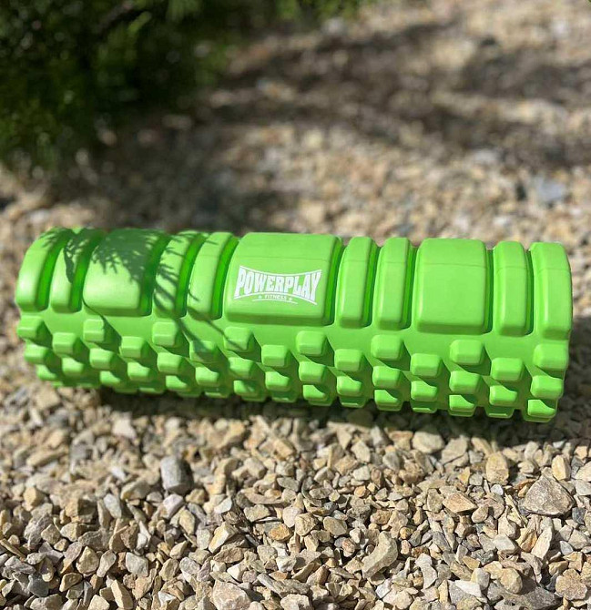 Масажний ролик (роллер) PowerPlay 4342 Massage Roller Зелений (30x10см.) Кам'янське - фото 4