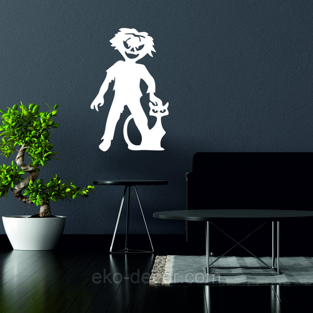 Декоративне настінне Панно «Сілует дітей. Гелловін», Декор на стіну 70*44 см, Білий Київ - фото 2