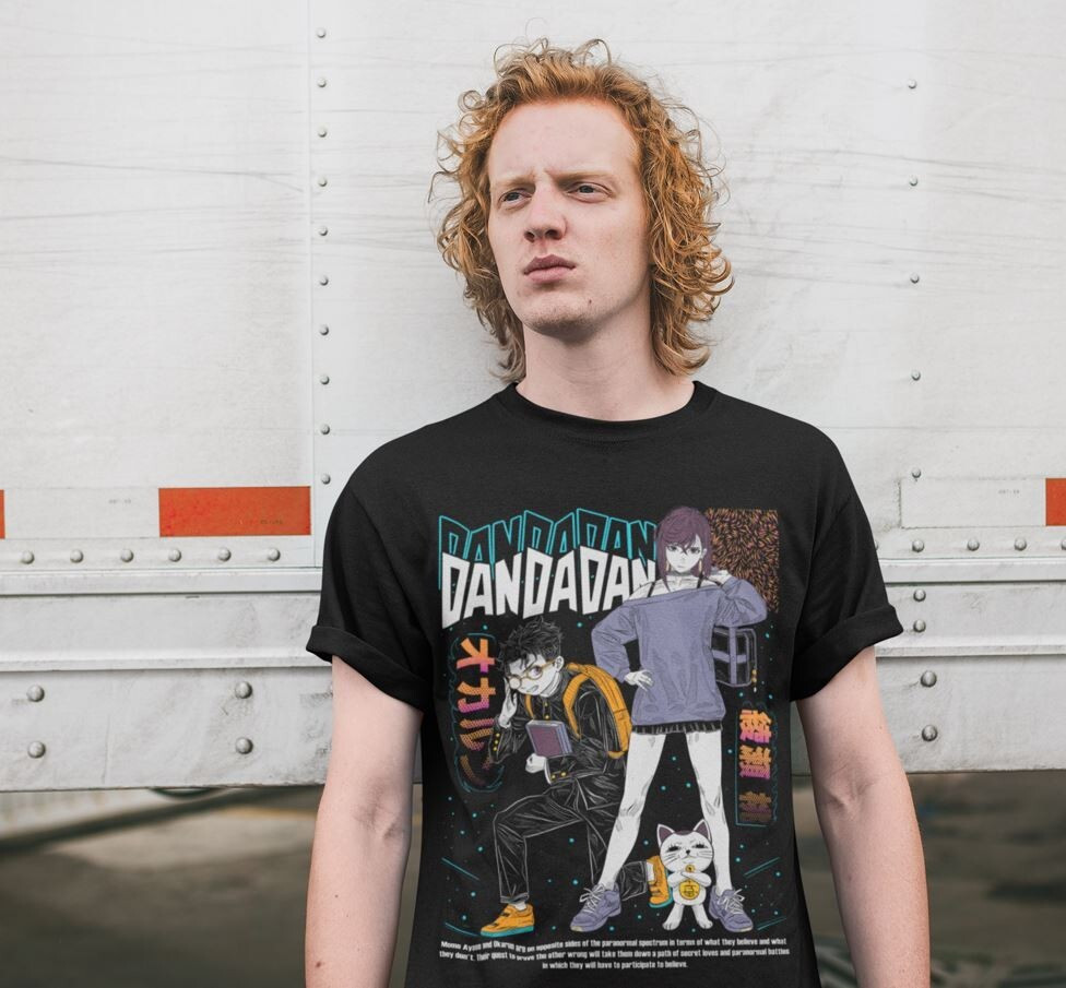 Футболка аниме Дандадан Окарун Окарун Момо оверсайз (S/M/L) Черний AnimeJ1041 Днепр - изображение 4