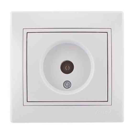 MIRA Розетка ТВ прохідна білий з білою вставкою Lezard Харків