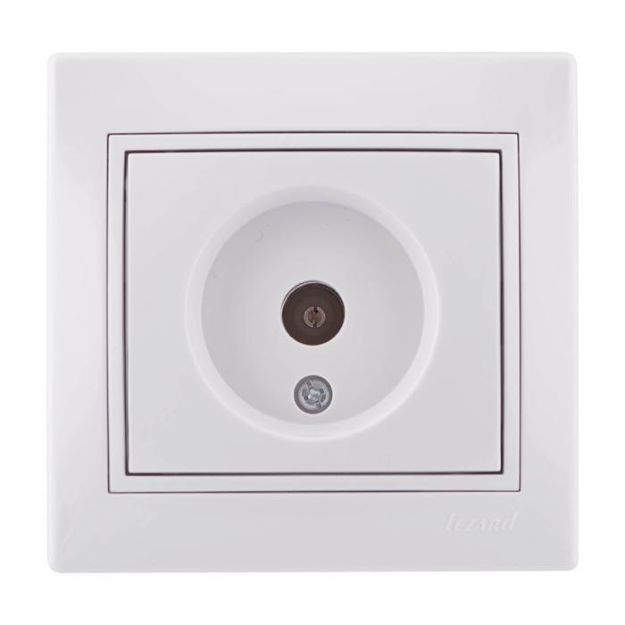 MIRA Розетка ТВ проходная белый с белой вставкой Lezard Харьков - изображение 1