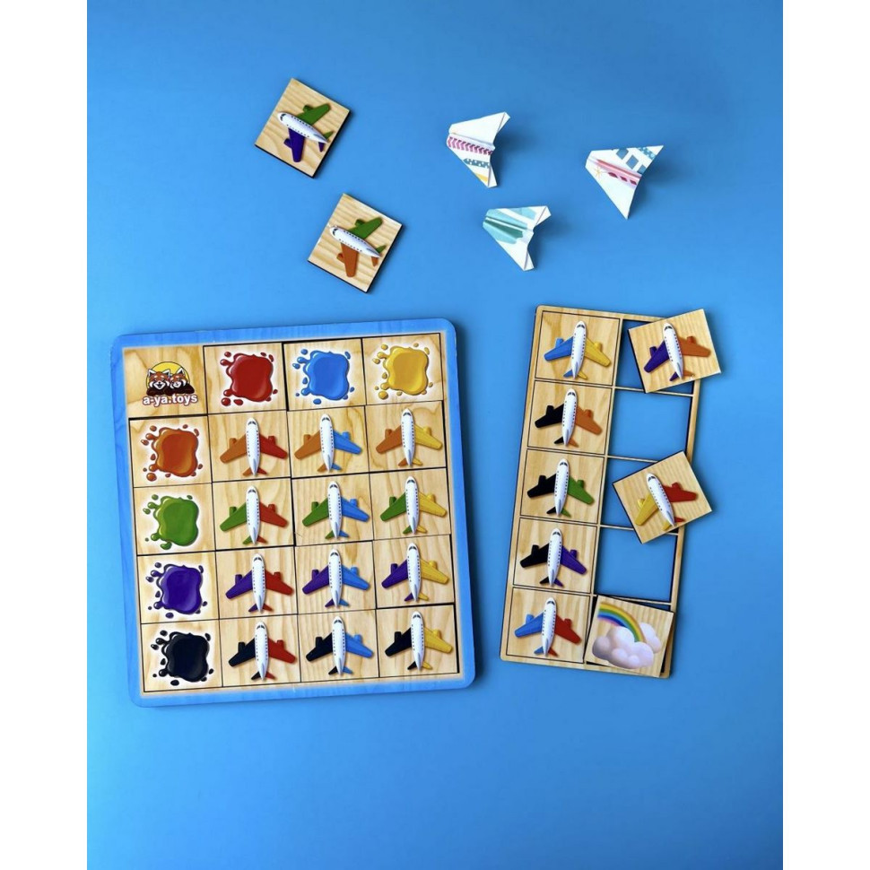 Деревянный пазл-сортер 