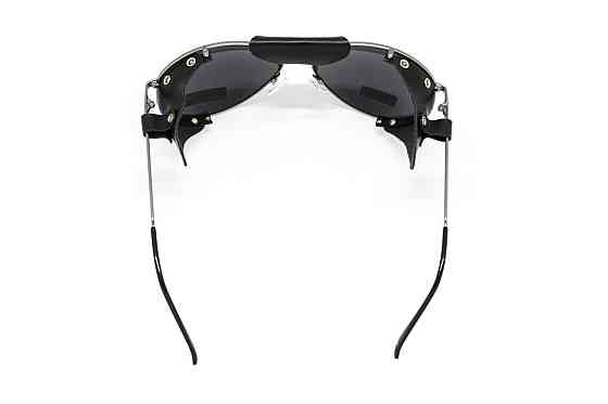 Окуляри захисні Global Vision Aviator-3 (gray), сірі зі з'ємним ущільнювачем із синтетичної "шкіри" Запорожье