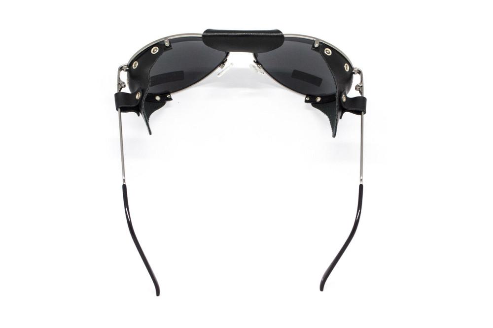Окуляри захисні Global Vision Aviator-3 (gray), сірі зі з'ємним ущільнювачем із синтетичної "шкіри" Запорожье - изображение 3