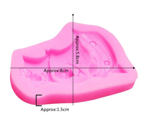 Молд кондитерский Корабль пиратский 80 на 58 мм розовый Киев - изображение 2