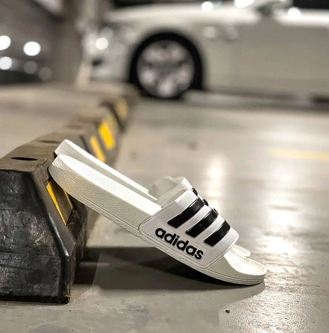 Чоловічі Білі Шльопанці Adidas Сланці Тапочки Адідас (розміри: 41,42,44,45) Дніпро - фото 8