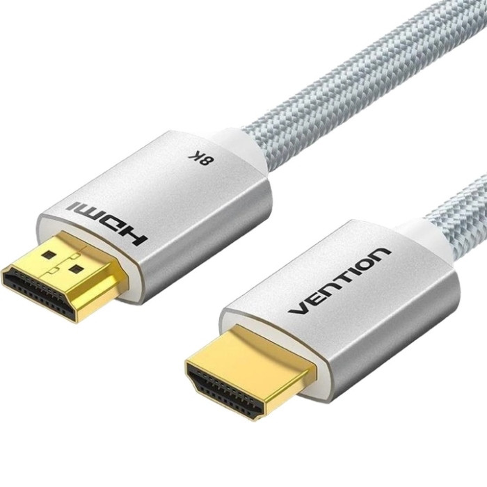 Кабель HDMI M - M, 2.0 м, V2.1, 8K 60Гц обплетення, Silver Metal Type Vention Винница - изображение 1