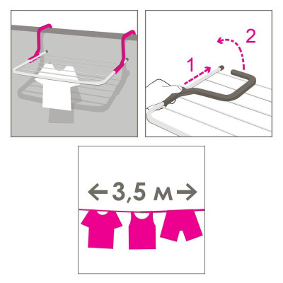 Сушарка для білизни Eurogold На батарею 3 м (0303) Вінниця - фото 2