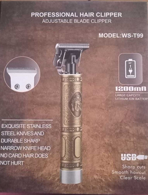 Машинка для стриження волосся окантовна, тример WS-T99. Харків - фото 2