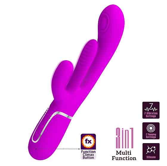 Вибратор с стимулятором клитора PRETTY LOVE - Shonia Purple 3 in 1, BW-500041 Sex Aura Киев