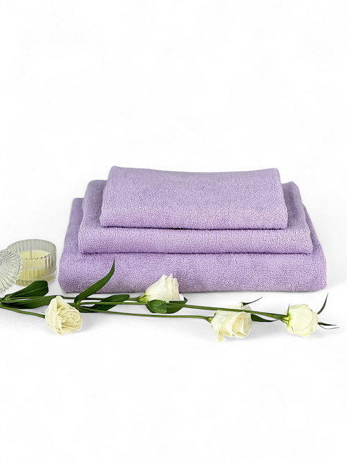 Рушник однотонний Ideal Textile 70х140 см 400 г/м2 ліловий (56861023) Чернівці - фото 6