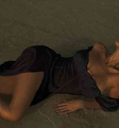 Женское обаятельное романтичное платье с разрезом шелк Черный, 44/46 Одесса