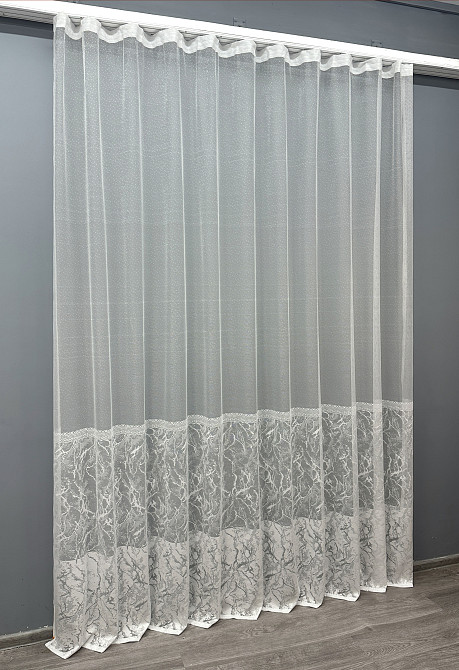 Тюль VR-Textil 1669т Жакард Білий 300х270 см (42-0684) Київ - фото 3