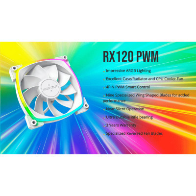Кулер для корпуса MONTECH RX120 PWM WHITE Винница - изображение 7