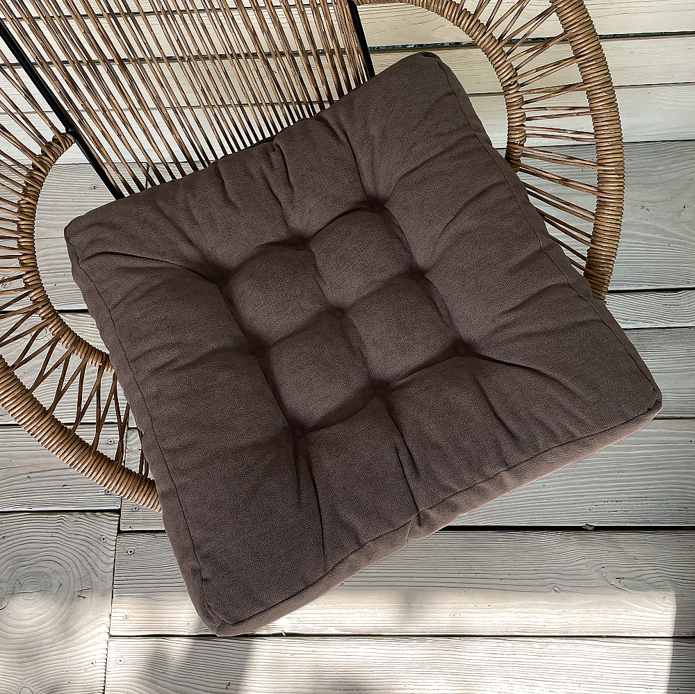 Подушка для стільців (50x50х8 см) Decorator Соро колір коричневий 84-050 Київ - фото 1