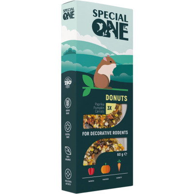 Витамины для грызунов Special One «Паприка, тыква, морковь» 60 г (4823082425204) Винница - изображение 1