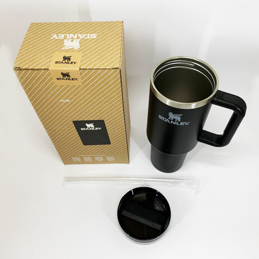 Красивый небольшой термос Stanley, Кружка термос для кофе туристический прорезиненный DT-58 Львов - изображение 4