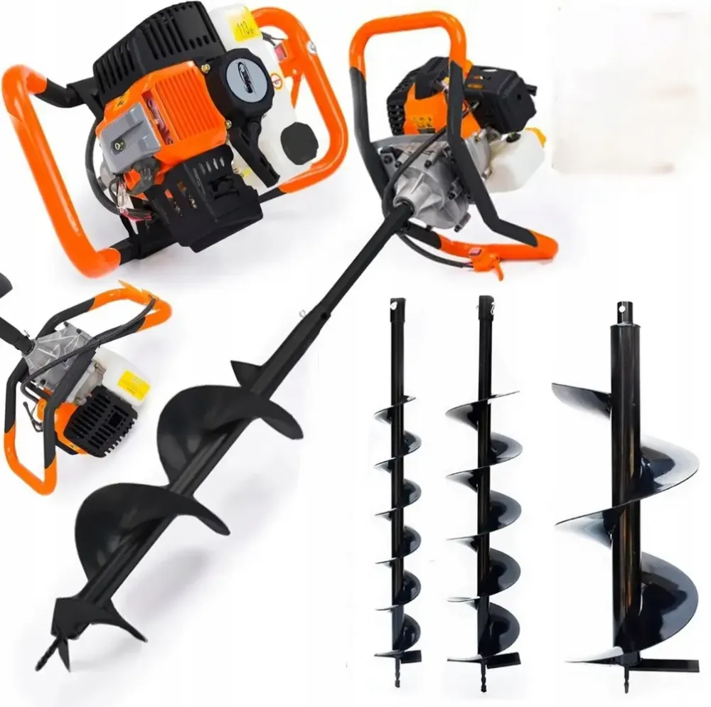 Мотобур BOXER бензиновий – BX-121, 3 бурових насадки, 52 куб.см Львів - фото 1