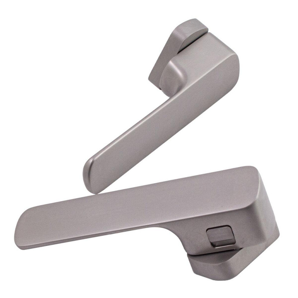 Дверная ручка на розетке M&T Minimal2.0 147742 Right TIN-C титан/хром матовый, в комплекте с WC Киев - изображение 2