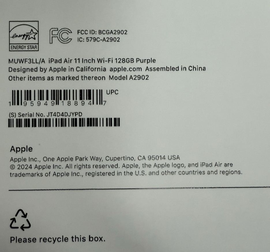 Планшет iPad Air 11