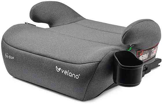 Бустер автокрісло Velano Primo i-Size 125-150 см Isofix + підстаканник Сірий Київ