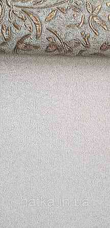 Обои виниловые на флизелине Marburg Aura метровые однотонные под крошку структурные  серые Киев