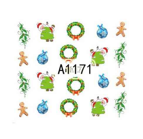 Новорічні наклейки на нігті Київ