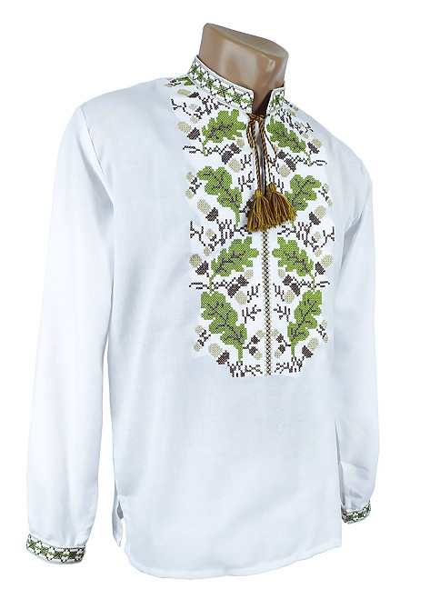 Чоловіча вишиванка з яскравим орнаментом Дубки. Київ - фото 1