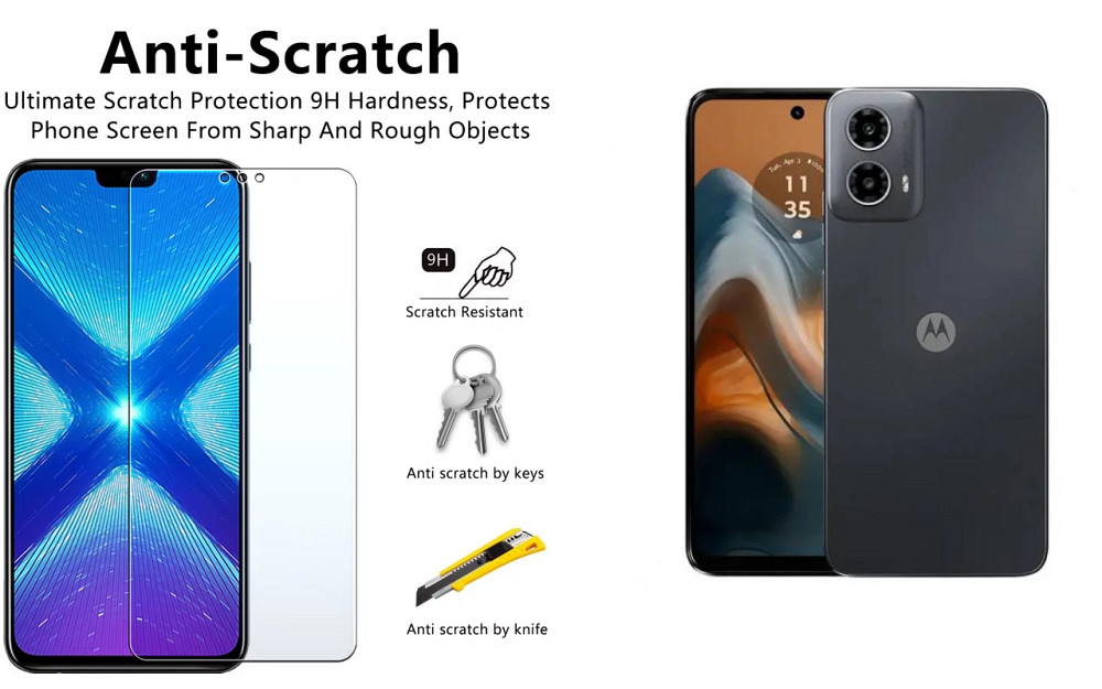 Защитное стекло NeoGlass для Motorola Moto G34 5G – ультрапрозрачное и устойчивое Киев - изображение 1