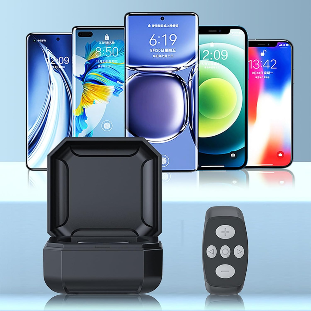 Bluetooth кольцо-пульт для TikTok/Reels, скроллер-кликер для смартфона, Bluetooth 5.3, iOS/Android, 10 м, 180 мАч, черный Киев - изображение 8