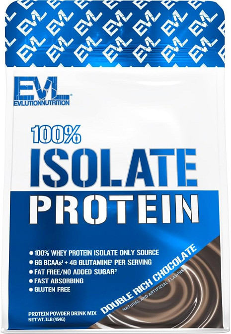 Протеин EVLution Nutrition 100% Isolate Protein 454 g (Double Rich Chocolate) Луцк - изображение 1