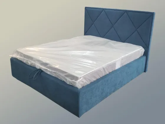 Кровать BNB Двуспальная Pallada Premium 180 х 200 см Allure С дополнительной металлической цельносварной рамой Синий Киев