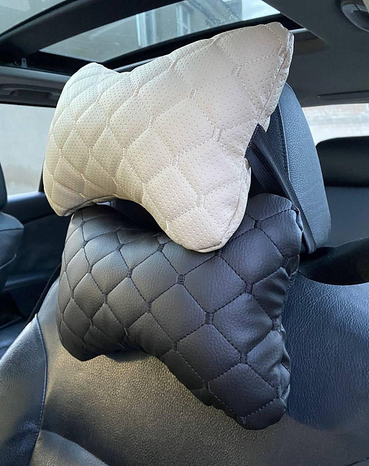 Подушки подголовники под шею в авто, Авто подушка под шею для водителя. Подушка на подголовник на резинке. . Киев - изображение 1