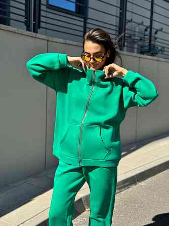 Флисовый женский спортивный костюм Зелёный 42/44 Харьков