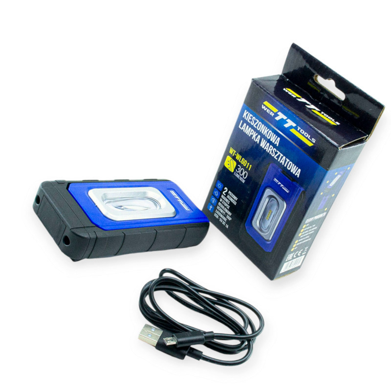 Ліхтар інспекційний 5w cob акб 1500 мач, usb, магніт, 2 режими, на підставці з регулюванням Wer Tools Мукачево - фото 1