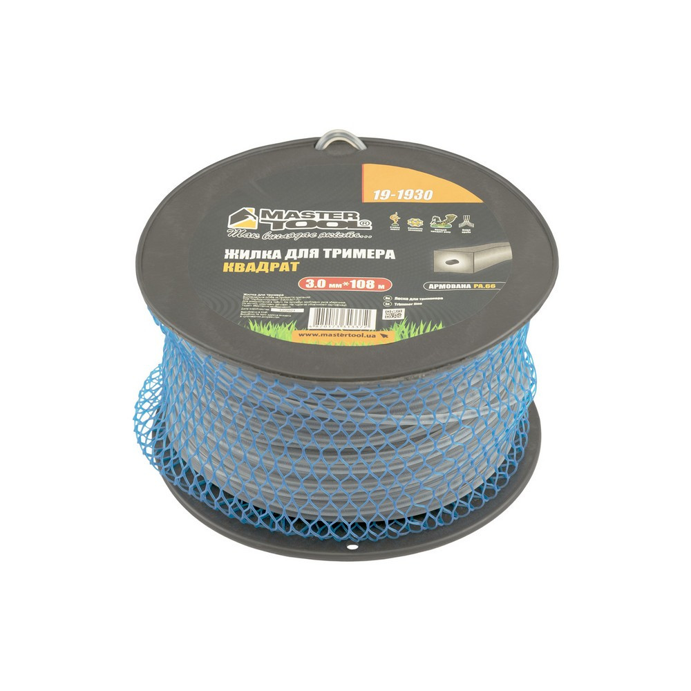 MASTERTOOL Жилка для тримера MASTERTOOL КВАДРАТ АРМОВАНИЙ 3,00 мм 108 м котушка 19-1930 Киев - изображение 2