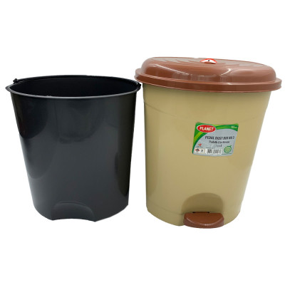 Контейнер для сміття Planet Household №3 з педаллю бежевий 12 л (10339) Вінниця - фото 4